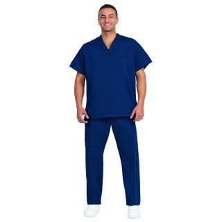 Scrub Shirt. Unisex, V-Neck, 3 Pocket, Navy Blue
