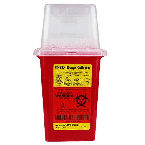 1.5 Quart Red BD Stackable Sharps Container