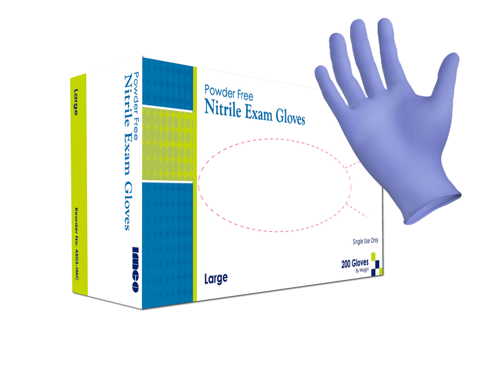 Nitrile Powder Free Exam Gloves - 200's