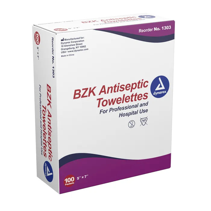 BZK Antiseptic Towelettes, 100's
