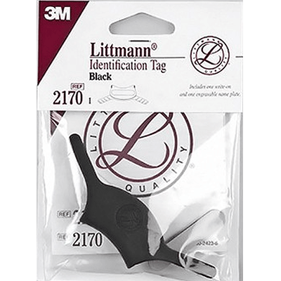 2170 Littmann Stethoscope Identification Tag, Black - CornellSurgical.com