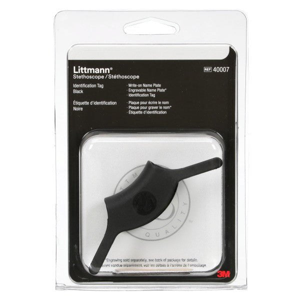 40007 Littmann Stethoscope Identification Tag, Black - CornellSurgical.com