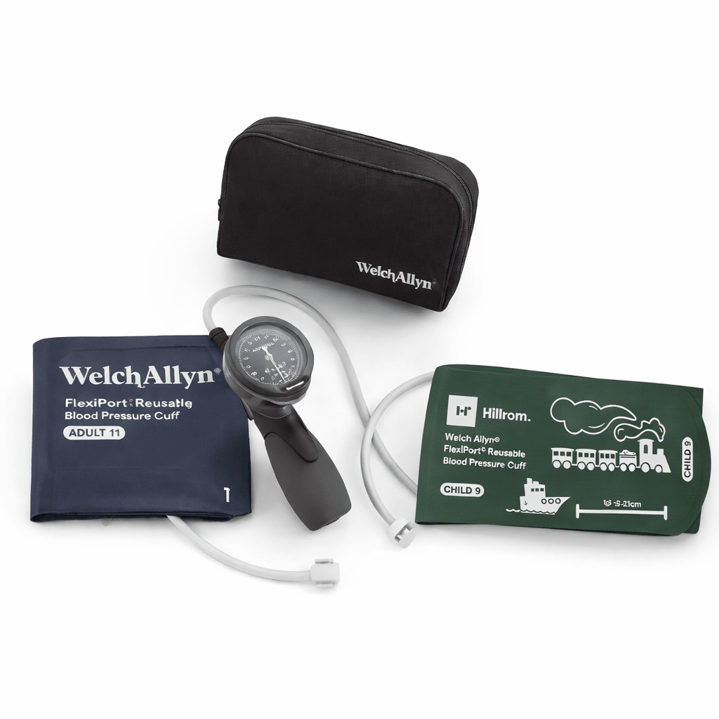 5098 - 42 Welch Allyn DS66 Trigger Aneroid with Adult Cuff, Child Cuff and Case - CornellSurgical.com