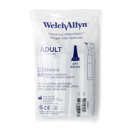 52434 - U Welch Allyn 4.25mm Adult KleenSpec Disposable Specula, 850's - CornellSurgical.com