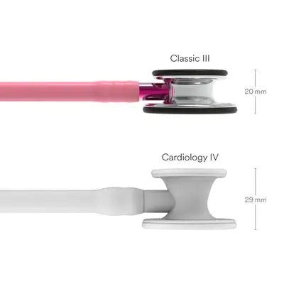 5962 Littmann Classic III - Pearl Pink w/ Mirror Finish, Pink Stem & Smoke - CornellSurgical.com