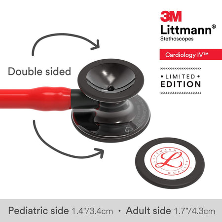 6182 Littmann Cardiology IV - Red w/ Smoke/Black, LIMITED EDITION - CornellSurgical.com