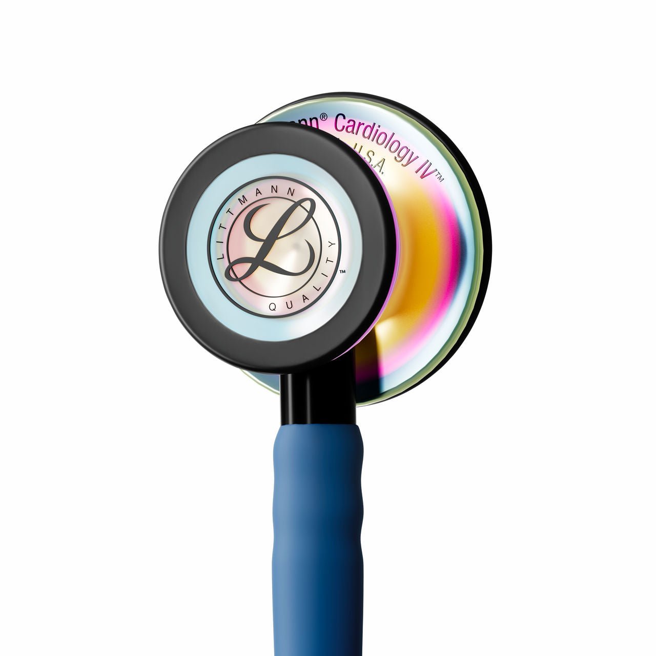 6242C Littmann Cardiology IV - Navy Satin w/ Rainbow & Black Stem - CornellSurgical.com
