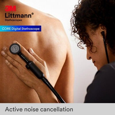 8480 3M Littmann CORE Digital Stethoscope, All Black - CornellSurgical.com