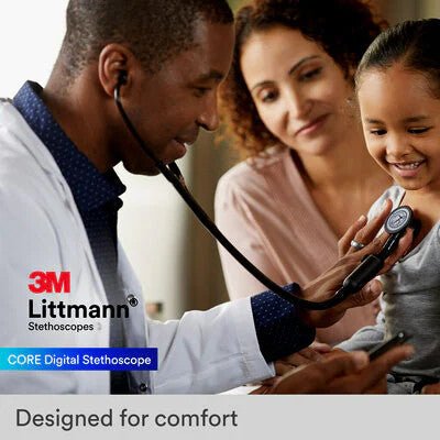 8480 3M Littmann CORE Digital Stethoscope, All Black - CornellSurgical.com