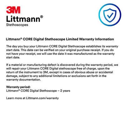8480 3M Littmann CORE Digital Stethoscope, All Black - CornellSurgical.com