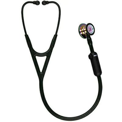 8570 3M Littmann CORE Digital Stethoscope, Black w/ Rainbow Chestpiece - CornellSurgical.com