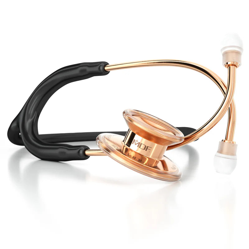 MDF MD One Adult Stethoscope - Black/Rose Gold