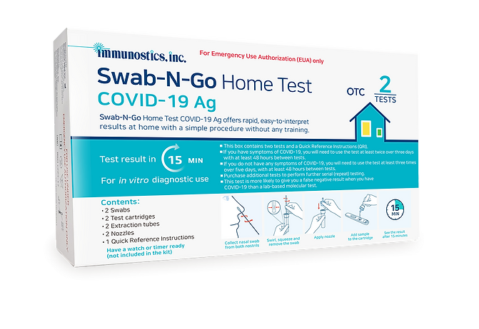 Swab-N-Go Home Test COVID-19 Ag, 2/pack