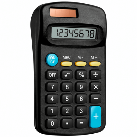 Calculator, Pocket Size, 8 Digit, Black - CornellSurgical.com
