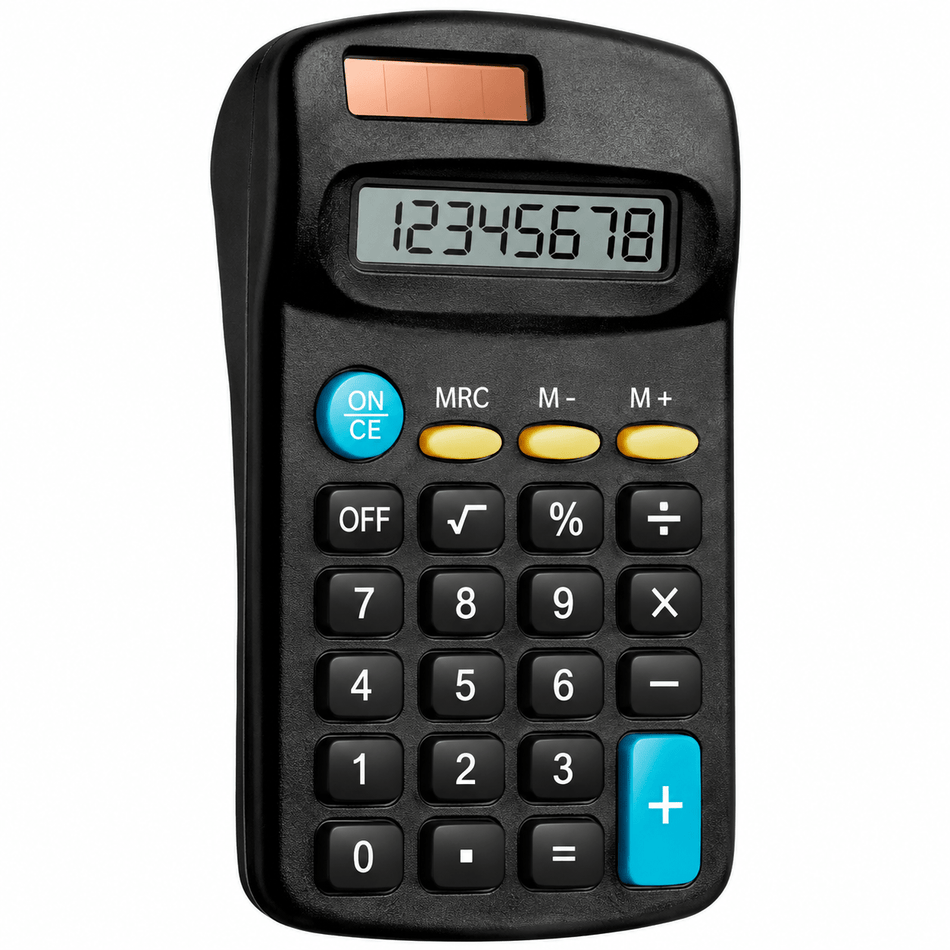 Calculator, Pocket Size, 8 Digit, Black - CornellSurgical.com