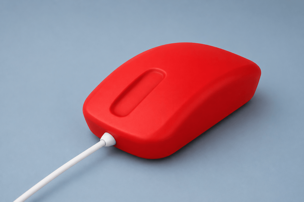 Contour Cherry AK - PMH3 Medical Mouse, Waterproof Mouse for Healthcare Downtime Workstations, Red - CornellSurgical.com