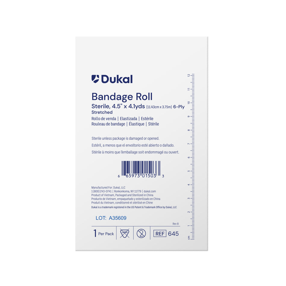 Fluff Bandage Roll 4.5" x 147", 6 ply, Sterile