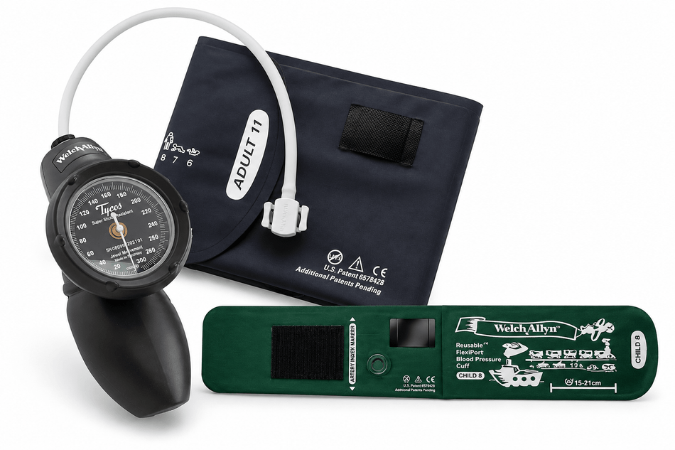 DS58-ST Welch Allyn DS58 Hand Aneroid with Adult & Child Cuff and Case - CornellSurgical.com