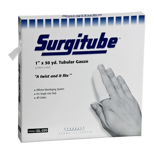 GL242 Surgitube Tubular Gauze, Size: 2P, Width: 7/8", Large fingers, toes (WHITE) - CornellSurgical.com
