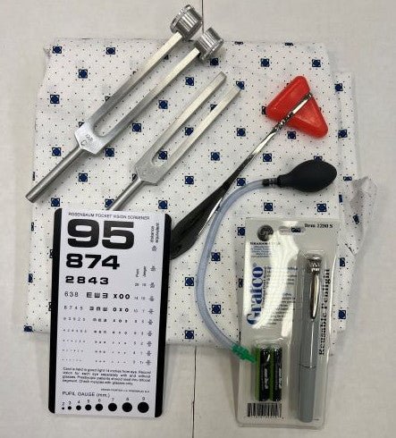 CYNAMED USA Tuning Fork Set Of 5 - Medical Surgical Diagnostic + Free Pen Light