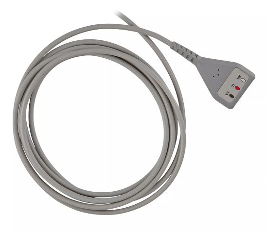 Kendall Model AA - 2385 Twin Pin Shielded Reusable EKG Cable with 12 Pin Philips Connector, 3 Lead - CornellSurgical.com