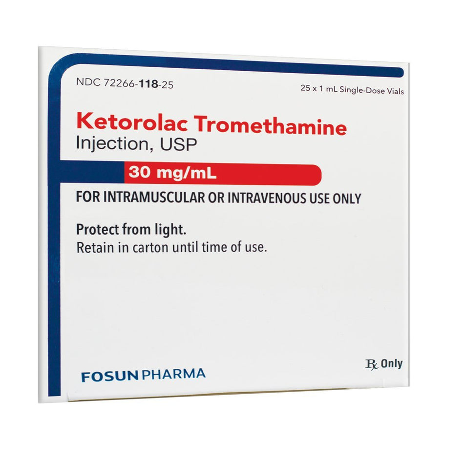 Ketorolac Injection 30mg, 1ml, 25/bx - CornellSurgical.com