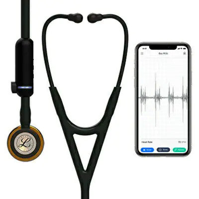 8870 3M Littmann CORE Digital Stethoscope, Black w/ Copper Chestpiece