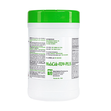 MadaCide - FDW - Plus, Disinfectant / Deodorizing Surface Wipes - CornellSurgical.com