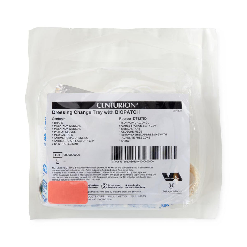 Medline Dressing Change Tray with Biopatch DT12750 - CornellSurgical.com