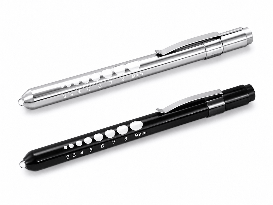 Metal Click LED Reusable Penlight - CornellSurgical.com