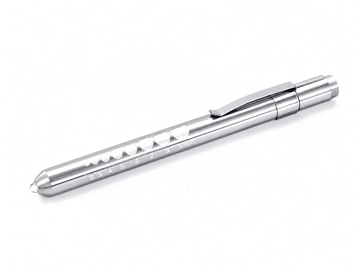 Metal Click LED Reusable Penlight - CornellSurgical.com