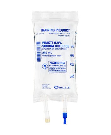 Practi - 0.9% Sodium Chloride™ 250 mL I.V. Solution (Training Only) - CornellSurgical.com