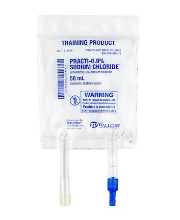 Practi - 0.9% Sodium Chloride™ 50 mL I.V. Solution (Training Only) - CornellSurgical.com