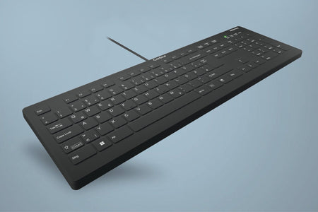 QuickClean™ Medical Keyboard | IP68 Waterproof Hygienic Keyboard for Healthcare & Clinical Environments, Wired, Black - CornellSurgical.com