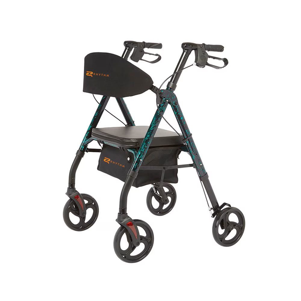 Royal Deluxe Universal - Aluminum 4 Wheel Rollator w/ Universal Height Adjustment - CornellSurgical.com