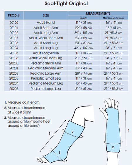 SEAL - TIGHT Original Cast & Bandage Protector - CornellSurgical.com