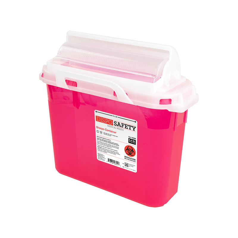 Sharps Container, Red - 5.4 qt - CornellSurgical.com