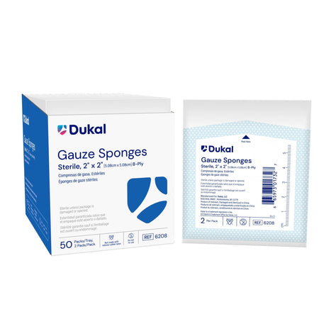 Sterile Gauze Sponges, 8 - Ply, 2" x 2" - CornellSurgical.com