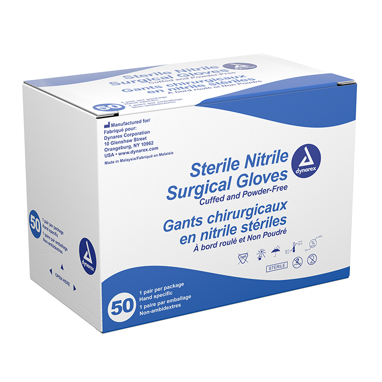 Nitrile Sterile Surgical Gloves, Pairs