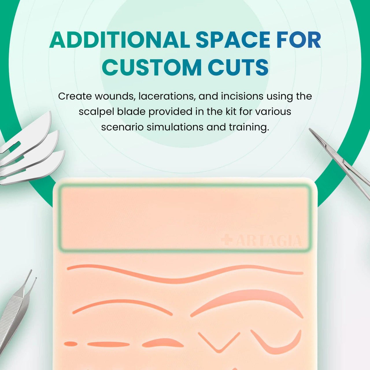 Suture Kit for Suture Training with Large Silicone Suture Pad & Tool Kit - 25 - Pieces - CornellSurgical.com