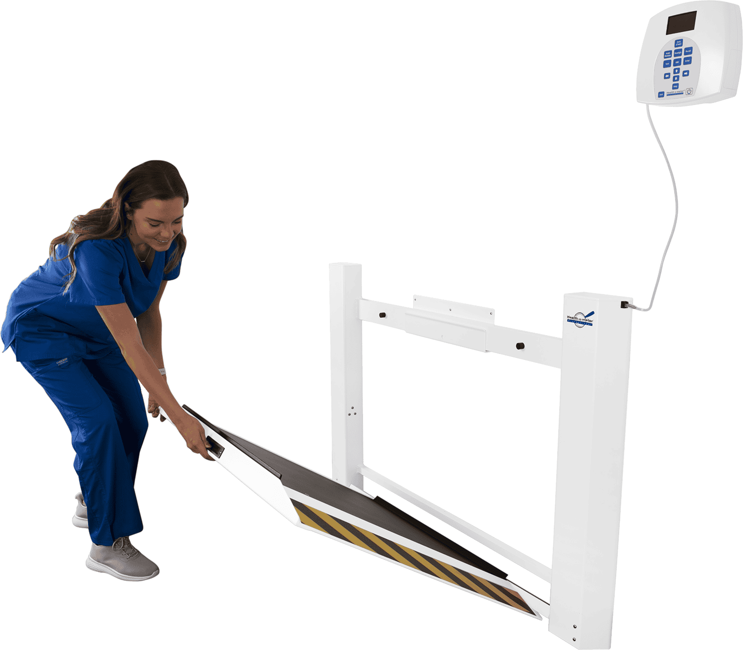 Wall - Mounted Fold - Up Wheelchair Scale (ADA Compliant) - CornellSurgical.com