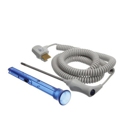 Welch Allyn 02895 - 000 Oral Temperature Probe and Well Assembly for Vital Monitors - Blue, 9' Cord - CornellSurgical.com