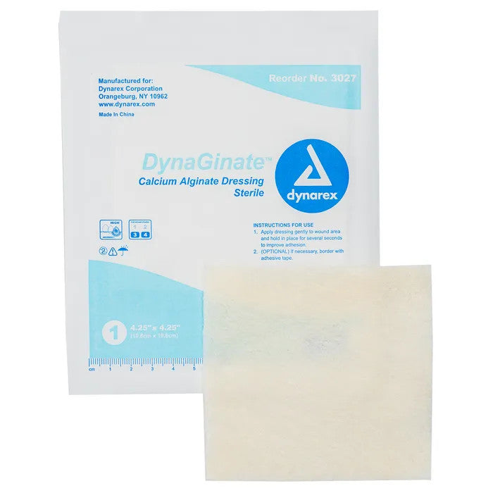 DynaGinate Calcium Alginate Dressings, 4.25" x 4.25", 10/bx