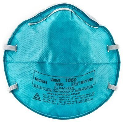 3M N95 Particulate Respirator and Surgical Mask, 1860, 20/Box - CornellSurgical.com
