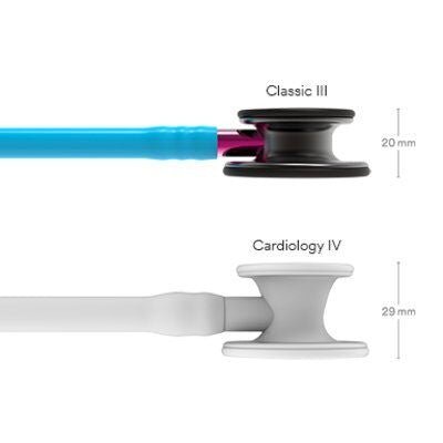 5872 Littmann Classic III - Turquoise w/ Smoke & Pink Stem - CornellSurgical.com