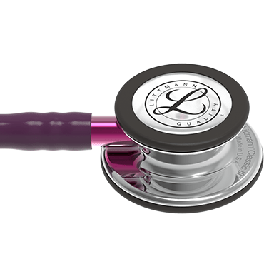 5960 Littmann Classic III - Plum w/ Mirror Finish & Pink Stem - CornellSurgical.com