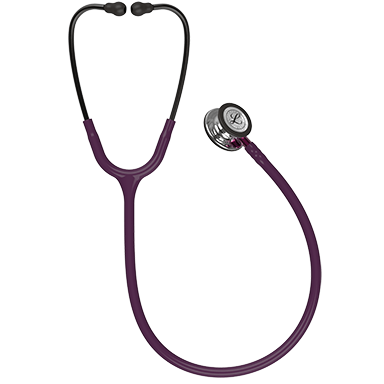 5960 Littmann Classic III - Plum w/ Mirror Finish & Pink Stem - CornellSurgical.com