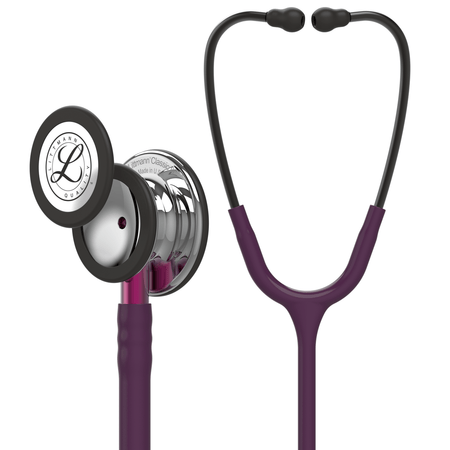 5960 Littmann Classic III - Plum w/ Mirror Finish & Pink Stem - CornellSurgical.com