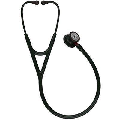 6200 Littmann Cardiology IV - Black w/ All Black & Red Stem - CornellSurgical.com
