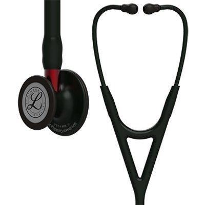 6200 Littmann Cardiology IV - Black w/ All Black & Red Stem - CornellSurgical.com